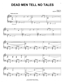 page one of Dead Men Tell No Tales (Piano Solo)