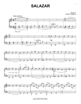 page one of Salazar (Piano Solo)