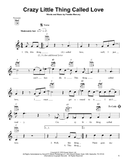 page one of Crazy Little Thing Called Love (Ukulele)