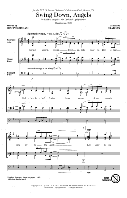 page one of Swing Down, Angels (SATB Choir)