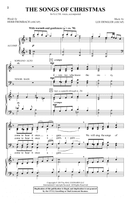 page one of The Songs Of Christmas (SATB Choir)