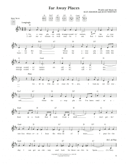 page one of Far Away Places (from The Daily Ukulele) (arr. Liz and Jim Beloff) (Ukulele)
