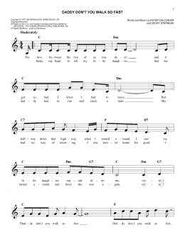 page one of Daddy Don't You Walk So Fast (Lead Sheet / Fake Book)