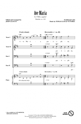 page one of Ave Maria (TTBB Choir)