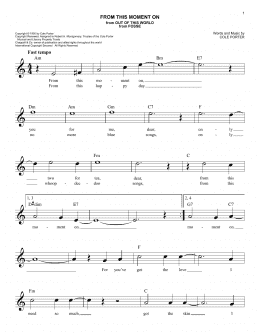 page one of From This Moment On (from Kiss Me, Kate) (Easy Lead Sheet / Fake Book)