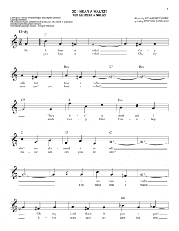 page one of Do I Hear A Waltz? (Easy Lead Sheet / Fake Book)