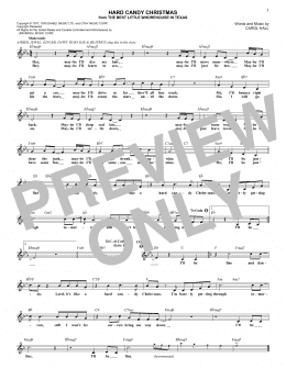 page one of Hard Candy Christmas (Lead Sheet / Fake Book)