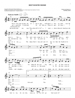 page one of Boot Scootin' Boogie (Lead Sheet / Fake Book)
