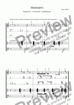 page one of SEQUENZA 6 MIXED ORCHESTRA SOLI MUSICIANS