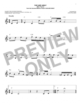 page one of Far And Away (Main Theme) (Lead Sheet / Fake Book)