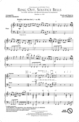 page one of Ring Out, Solstice Bells (SATB Choir)