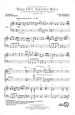 page one of Ring Out, Solstice Bells (SAB Choir)