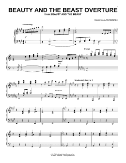 page one of Beauty And The Beast Overture (Piano Solo)