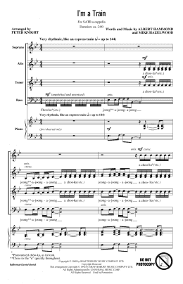 page one of I'm A Train (SATB Choir)