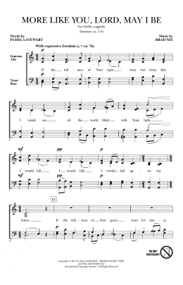 page one of More Like You, Lord, May I Be (SATB Choir)