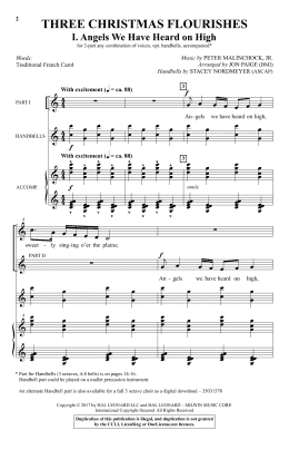page one of Angels We Have Heard On High (Choir)