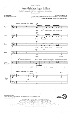 page one of Merry Christmas, Happy Holidays (arr. Roger Emerson) (SATB Choir)