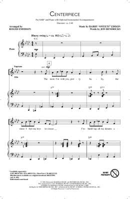 page one of Centerpiece (SAB Choir)