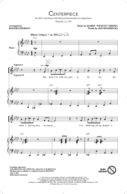 page one of Centerpiece (SSA Choir)