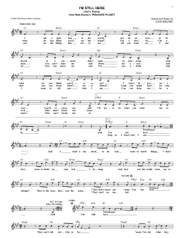 page one of I'm Still Here (Jim's Theme) (Lead Sheet / Fake Book)