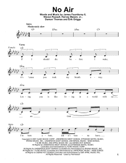 page one of No Air (Pro Vocal)
