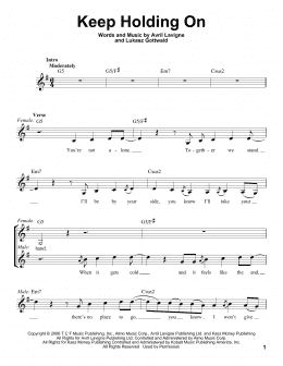 page one of Keep Holding On (Pro Vocal)