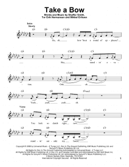 page one of Take A Bow (Pro Vocal)