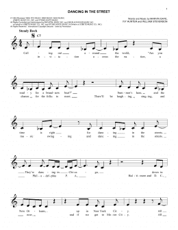 page one of Dancing In The Street (Easy Lead Sheet / Fake Book)