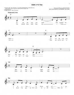 page one of Baby, It's You (Lead Sheet / Fake Book)