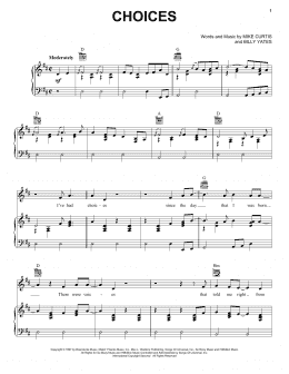 page one of Choices (Piano, Vocal & Guitar Chords (Right-Hand Melody))