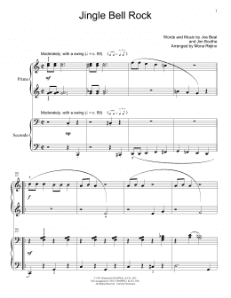 page one of Jingle Bell Rock (Piano Duet)
