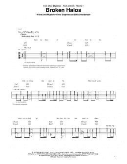 page one of Broken Halos (Guitar Rhythm Tab)