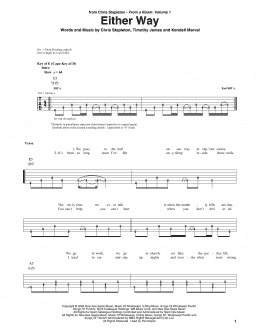 page one of Either Way (Guitar Rhythm Tab)