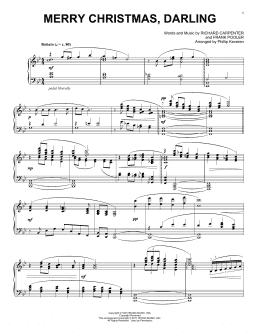 page one of Merry Christmas, Darling [Classical version] (arr. Phillip Keveren) (Piano Solo)