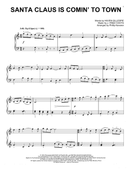 page one of Santa Claus Is Comin' To Town [Classical version] (arr. Phillip Keveren) (Piano Solo)