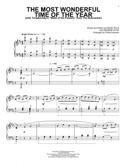page one of The Most Wonderful Time Of The Year [Classical version] (arr. Phillip Keveren) (Piano Solo)