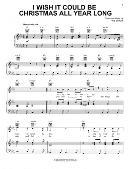 page one of I Wish It Could Be Christmas All Year Long (Piano, Vocal & Guitar Chords (Right-Hand Melody))