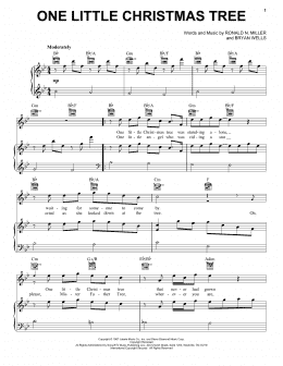 page one of One Little Christmas Tree (Piano, Vocal & Guitar Chords (Right-Hand Melody))