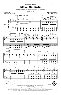 page one of Make Me Smile (SAB Choir)