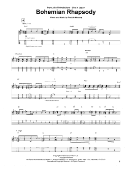 page one of Bohemian Rhapsody (arr. Jake Shimabukuro) (Ukulele Tab)
