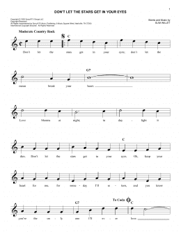 page one of Don't Let The Stars Get In Your Eyes (Easy Lead Sheet / Fake Book)
