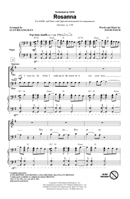 page one of Rosanna (arr. Alan Billingsley) (SATB Choir)