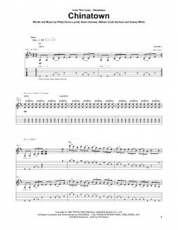 page one of Chinatown (Guitar Tab)