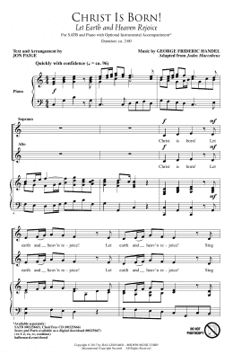 page one of Christ Is Born! (Let Heaven And Earth Rejoice) (SATB Choir)