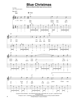 page one of Blue Christmas (Banjo Tab)