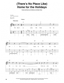page one of (There's No Place Like) Home For The Holidays (Banjo Tab)