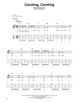 page one of Caroling, Caroling (Banjo Tab)