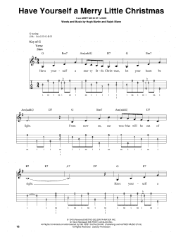 page one of Have Yourself A Merry Little Christmas (Banjo Tab)