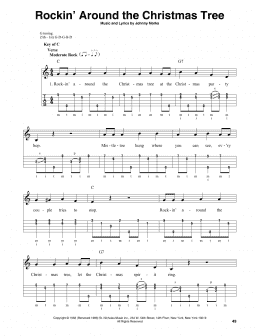 page one of Rockin' Around The Christmas Tree (Banjo Tab)