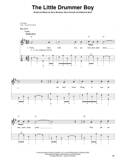 page one of The Little Drummer Boy (Banjo Tab)